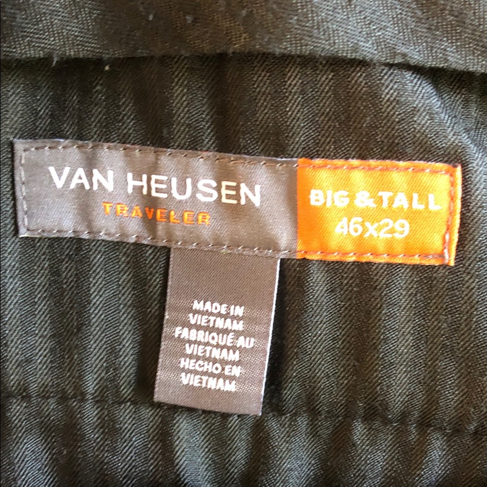 Van Heusen Black Men's Dress Pants - Straight Leg - Picture 4 of 4